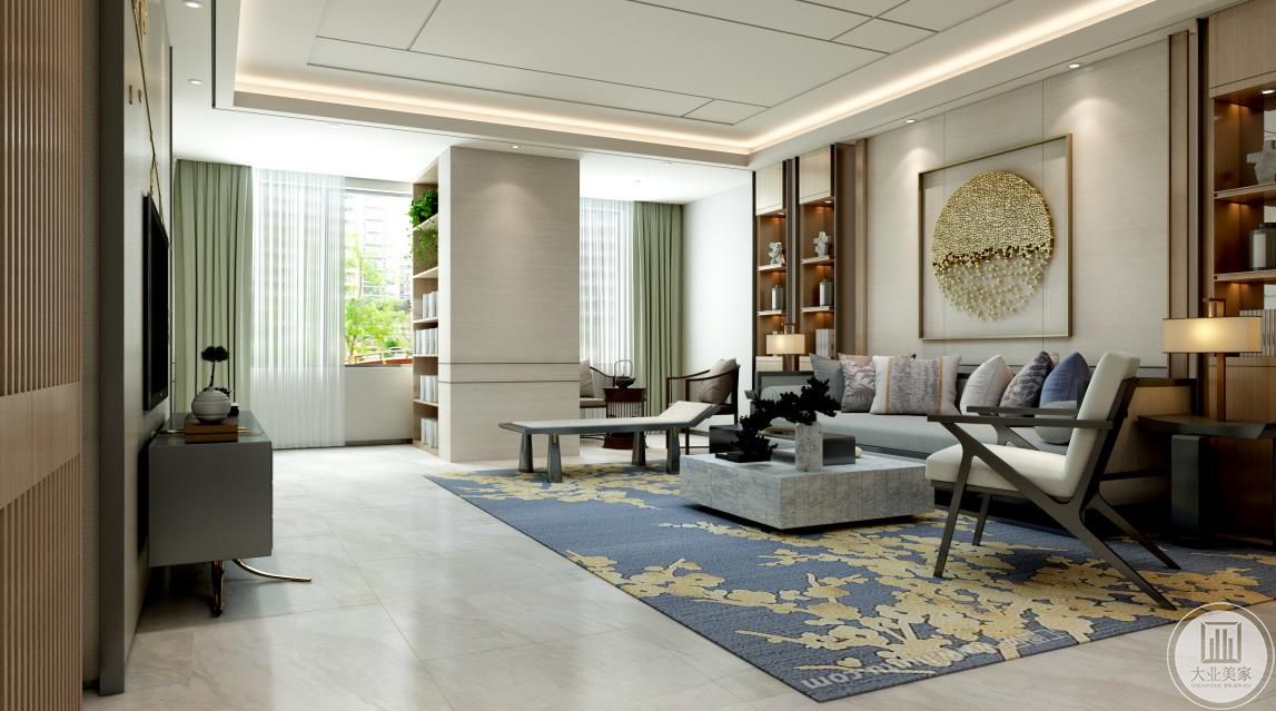 在家具配置上，白亮光系列家具，独特的光泽使家具倍感时尚，具有舒适与美观并存的享受。在配饰上，延续了黑  白灰的主色调，以简洁的造型、完美的细节，营造出时尚前卫的感觉。